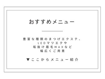 まつげエクステ専門店 ヴィーナスラッシュ 新宿店(Venus Lash)/おすすめメニュー