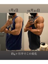 ネクストジム 京都西院店(NEXT GYM)/男性3/筋トレ成果[食事/筋トレ]