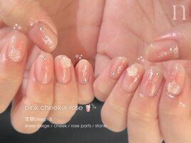 定額B/人気のローズパーツネイル
