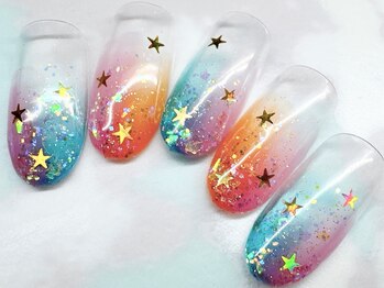 星ネイル　夏ネイル