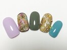 ポップな冬ネイル