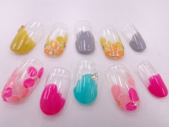 ネイルサロンクイール 宇都宮店(NAIL SALON QUILL)/お花フレンチネイル