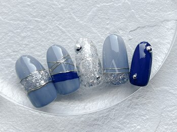 ヴィオラ(VIOLA)/冬ネイル/ミラーアート