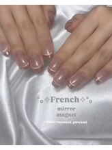 モナールアンド(MONNAL&)/マグネットミラーフレンチネイル