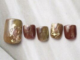 秋ニュアンスゴールドnail