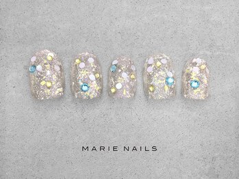 マリーネイルズ 近鉄あべのハルカス店(MARIE NAILS)/新規様6000円 ラメ 0504a