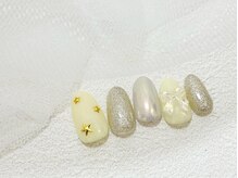 シ ベル 梅田茶屋町店 ネイル(Ci belle)/星×リボン/ゆめかわネイル
