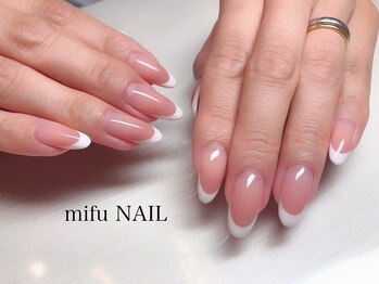 ミフ ネイル(mifu NAIL)/王道フレンチネイル