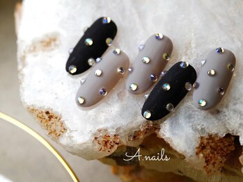 エーネイルズ 心斎橋(A.nails)/マットストーン