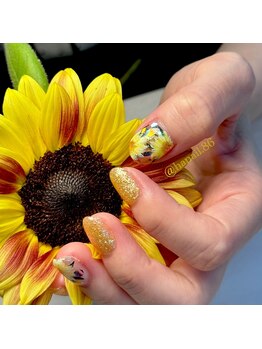 Mネイル 伏見店/haruka nail × ひまわりネイル