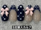 ドット×フレンチ×リボン