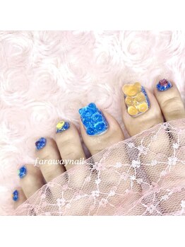 ファラウェイネイル(Faraway nail)/ハリボーフットネイル☆