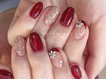 トゥートゥー(TOUTOU)/雪x赤xフレンチxストーン