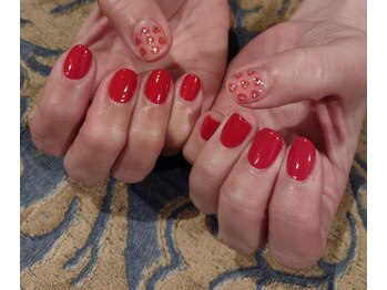 ネイルサロン リスタ(Rista)/バレンタイン　フラッシュネイル