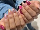 埋め尽くし　オーロラネイル