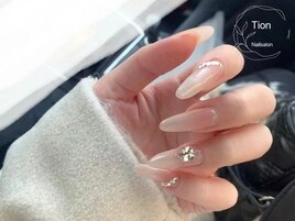 オンブレフレンチ・冬ネイル