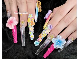 #夏ネイル#フラワーネイル