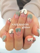 ネイルサロン グリッター(NAIL SALON glitter)/シンプルハートフレンチネイル