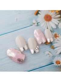 ミラーフラワーネイル