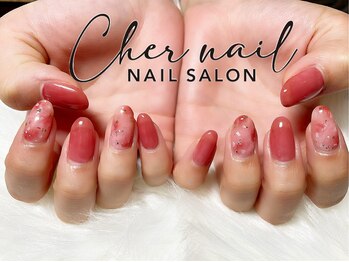 シェル ネイル(Cher nail)/秋色マーブル【Cher nail】
