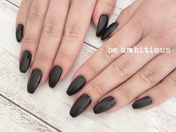 ネイルサロンアンドスクール ビーアンビシャス(be ambitious)/ブラック×マット