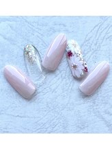 ミュナ(myuna)/ピンクフラワーネイル