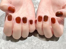 ヒールネイル(heal nail)/ボルドー×テラコッタ.