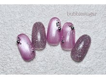 バブル シュガー バイ ネイルクローネ(bubble sugar by.nail crone)/キラキラピンクネイル