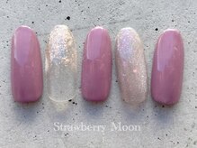 サロンストロベリームーン(Salon Strawberry Moon)/マグネットネイル　￥6980