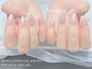 ホワイトミラーネイル ¥9530