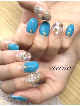 エテル(eterno)/夏のシェルネイル