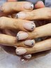 ご新規様限定:【大人気♪】ガラスフレンチネイル¥7990♪