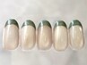 【HAND】マグネットワンカラーフレンチデザイン ¥9900