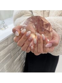 先取り冬ネイル