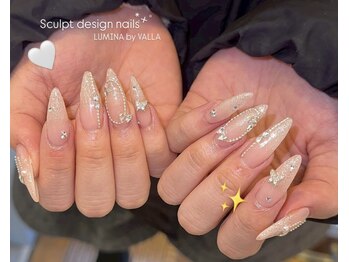 スカルプ×キラキラパーツ☆