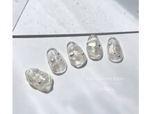 S. Nails【フィルイン/長さだし/マグネット/ニュアンス/フット/ハンドケア】の雰囲気（クリア感のあるきれいめニュアンスが人気◎）