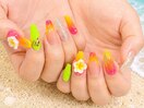 夏のネオン☆持ち込みネイル