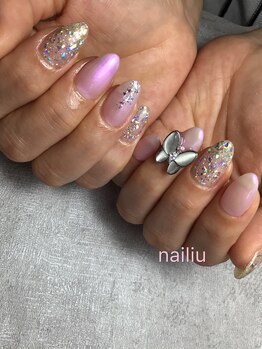 ネイリュー 田中店(naiLiu)/蝶々ネイル