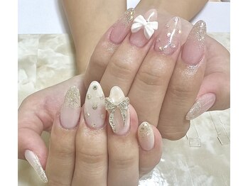 ワンホンリボンネイル