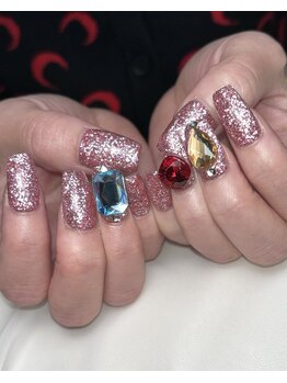 ホランイネイル(HORANGI NAIL)/フリーアートM有料パーツ使用