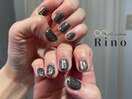 ブラックラメ×リボン