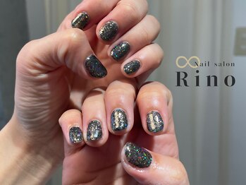 ブラックラメ×リボン