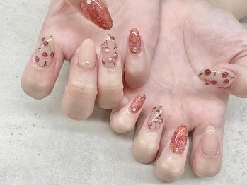 ネイルサロン ドゥ(Nail Salon Doux)/(平田)さくらんぼネイル