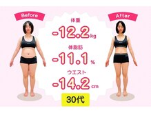 さくら夙川美容整体院/3ヶ月　-12kg