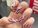 ニュアンスネイルピンクxブルー