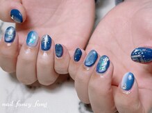 ネイル ファンシーファング(nail_fancy_fang)/冬カラーのニュアンス系デザイン