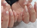 パールフラワーネイル