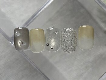 イエロー×フラワー春ニュアンス