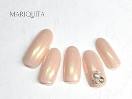 ヌディーカラーオーロラネイル