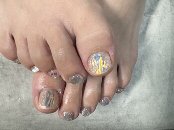 ジュリネイル(JULIE NAIL)/フットオーロラネイル